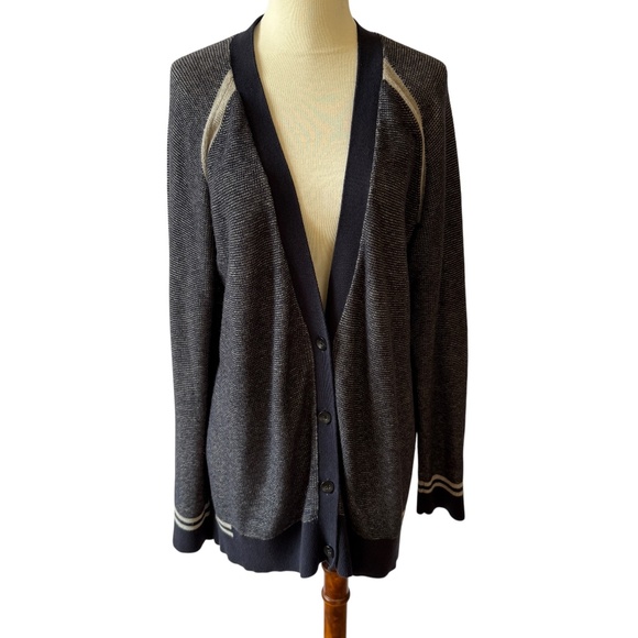 ATM ANTHONY THOMAS MELILLO SCHOOLBOY CARDIGAN SWEATER GRANDPACORE CASHMERE BLD L - Picture 2 of 12